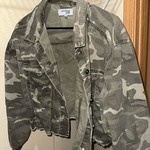 Camo Jean Cropped Jacket